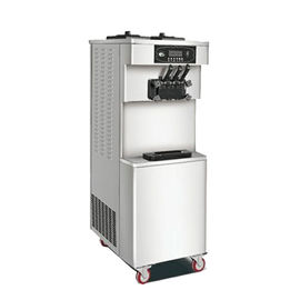 Congelatore di frigorifero commerciale di tre sapori, pavimento che sta la macchina del gelato molle di Gelato