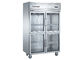 Compressore importato di Aspera sei frigoriferi commerciali della cucina della porta di vetro con quattro macchine per colata continua mobili