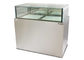 Vetrina del frigorifero del dolce del vetro base acciaio inossidabile di legno//armadietto esposizione della pasticceria