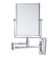 Lente di alluminio fissata al muro pieghevole dello specchio di vanità del bagno di rettangolo HD su due lati