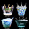 Grande capacità del secchiello del ghiaccio acrilico di plastica su ordinazione di Logo Bar Led Wine Cooler