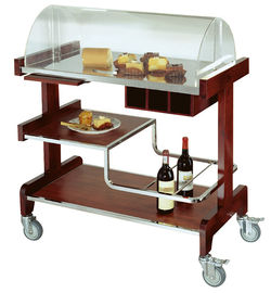 Attrezzature di lusso di servizio del dessert di legno solido del carretto di pasticceria 910*510*1120mm
