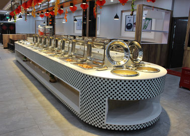 Buffet caldo dell'esposizione misura stazioni del piatto di logoramento del buffet dell'attrezzatura del ristorante