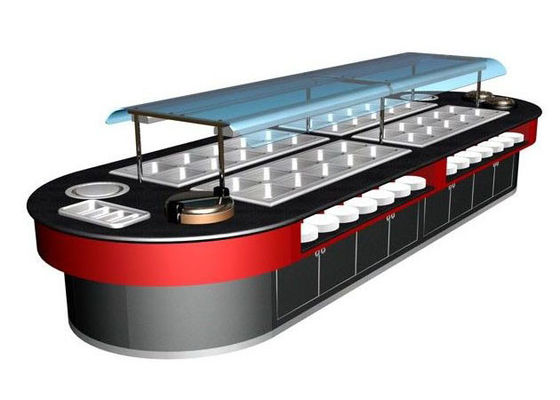 Attrezzatura Buffet Commerciale 400L con Luce Riscaldante per Cucina Legno Liscio Caldo 7kw