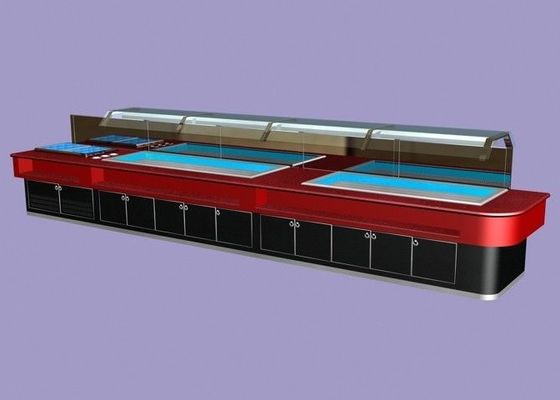 Insalata Antivari di marmo contro 400L dei sushi con la luce del LED, attrezzatura commerciale del buffet