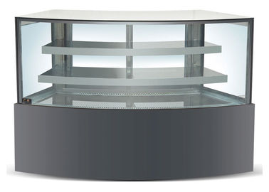 Vetrina di vetro del dolce dell'arco di refrigerazione con la base di marmo nera 2100x800x1300MM