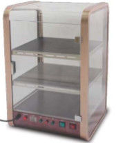 L'attrezzatura calda inscatolata di snack bar della vetrina dell'esposizione della bevanda con il LED si accende