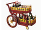 2 scaffali anneriscono l'attrezzatura di legno di servizio del carrello del vino dell'albergo di lusso del liquore/bevanda della stanza