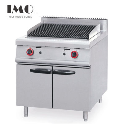 2025 Apparecchiature da cucina per ristoranti per cucina di alta gamma Acciaio inossidabile Gas Lava Rock Grill Con Armadio
