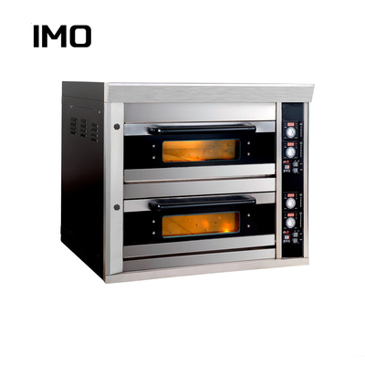 Ideale per il forno per torte a base di cucina Preppy 2 Deck 4 Tray Forno a gas commerciale