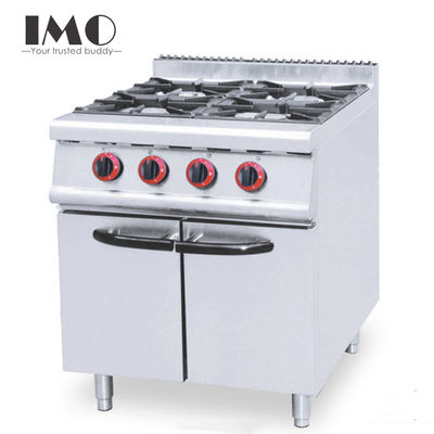 Attrezzatura per cucina commerciale 5 stelle - Fornello a gas a 4 fuochi con armadio